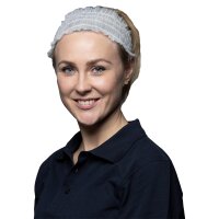 Nitras Haarband - weiß - Polypropylen - gerafft -...