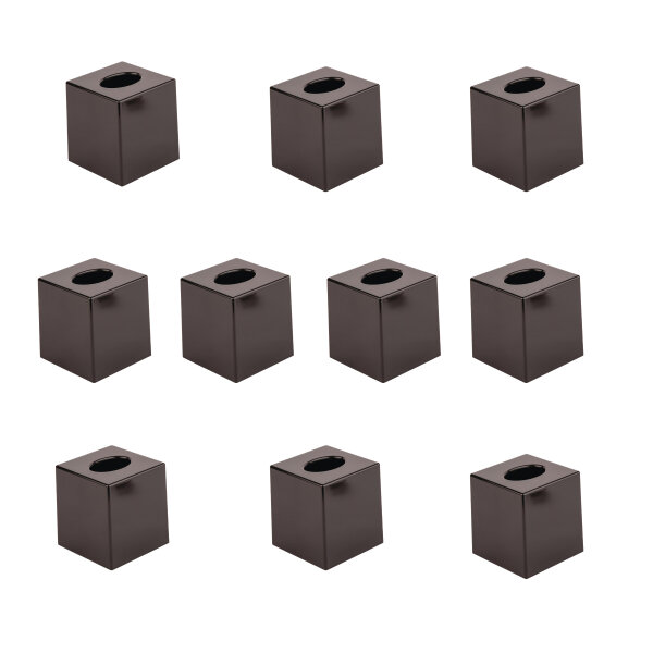 Bolero Taschentuchbox Kubus - schwarz - Kunststoff - 10 Boxen