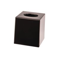 Bolero Taschentuchbox Kubus - schwarz - Kunststoff - 10 Boxen