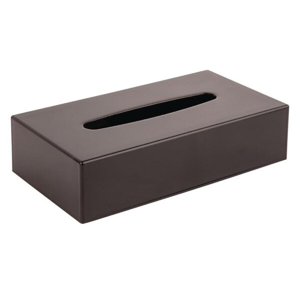 Bolero Taschentuchbox rechteckig - schwarz - Kunststoff - 10 Boxen