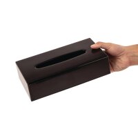 Bolero Taschentuchbox rechteckig - schwarz - Kunststoff - 10 Boxen