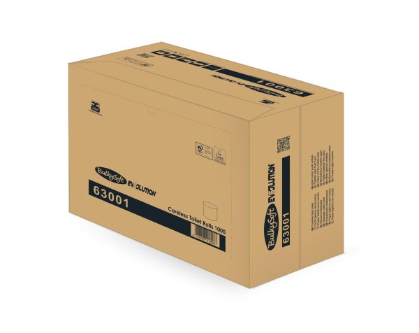 BulkySoft Toilettenpapier - kernlos - 2-lagig - Zellstoff - 36 Rollen