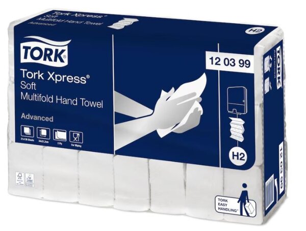 TORK Xpress Multifold Handtücher weich - 2-lagig - 2856 Papierhandtücher