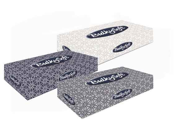 BulkySoft Kosmetiktücher - Zellstoff - 2-lagig - 21 x 21 cm - 4000 Tücher
