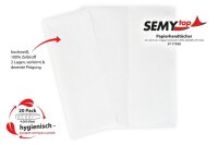 SemyTop Papierhandtücher Palette - 2-lagig - 25 x 20,5 cm - 32 x 4000 Handtücher