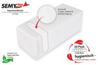 SemyTop Papierhandtücher Palette - 2-lagig - 25 x 20,5 cm - 32 x 4000 Handtücher