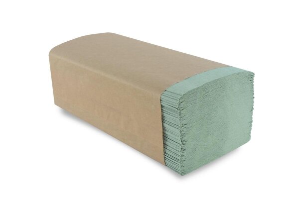 Papierhandtücher SOBSY - 1-lagig - grün - 48 x 4000 Falthandtücher - Palette