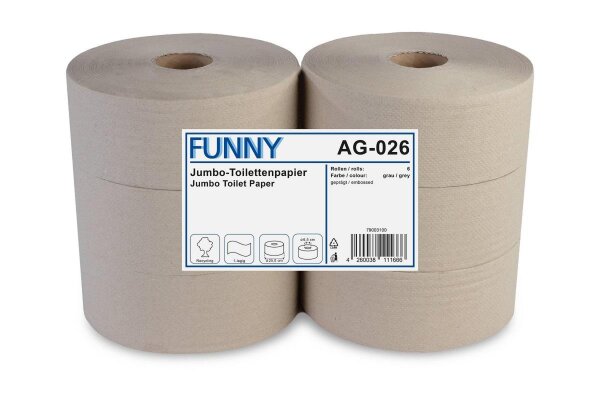 Jumbo Toilettenpapier Funny - 1-lagig - Ø 25 cm - 1 Palette - 294 Rollen