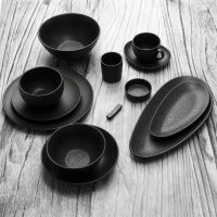 Olympia Fusion ovale Teller - 35,7 x 17,2cm - Porzellan - 4 Teller