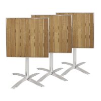 Bolero quadratischer klappbarer Tisch Eschenholz - 60cm - 2 Tische