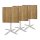 Bolero quadratischer klappbarer Tisch Eschenholz - 60cm - 2 Tische