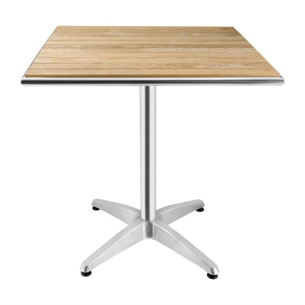 Bolero quadratischer Tisch Eschenholz - 1 Bein - 70cm - 2 Tische