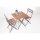 Bolero quadratischer klappbarer Terrassentisch + 2 Stühle - Holzimitat - 1 Set