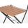 Bolero quadratischer klappbarer Terrassentisch + 2 Stühle - Holzimitat - 1 Set