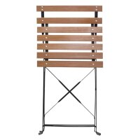 Bolero klappbare Terrassenstühle - 2 Stühle - Holzimitat - Sitzhöhe: 48cm