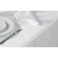 10 Tischdecken Mitre Luxury Luxor Efeublatt - weiß -135 x 135cm - 100% Baumwolle