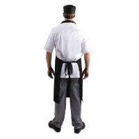 Whites Latzschürze Poly-Baumwolle - Schwarz - 5 Schürzen