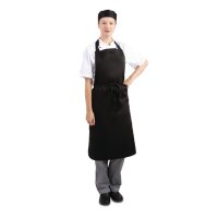 Whites Latzschürze Poly-Baumwolle - Schwarz - 5 Schürzen