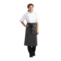 Whites Küchenschürze - schwarz-weiß gestreift - 3 Schürzen