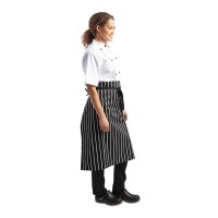 Whites Küchenschürze - schwarz-weiß gestreift - 3 Schürzen