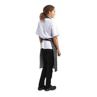 Whites Latzschürze - schwarz-weiß gestreift  - 5 Schürzen - 710(W) x 970(L)mm