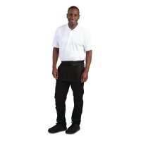 Whites Taillenschürze kurz mit Geldtasche - Schwarz - 5 Schürzen - 450 x 305mm