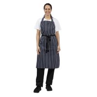 Whites Metzgerstreifen Latzschürze - blau/weiß- 5 Schürzen - 710(B) x 960(L)mm