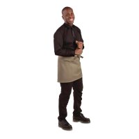 Whites kurze Bistro-Schürze - Tan - 5 Schürzen - 750(B) x 373(L)mm