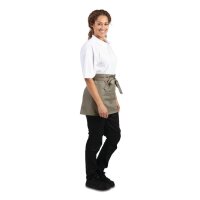 Whites kurze Bistro-Schürze - olivgrün - 5 Schürzen - 750(B) x 373(L)mm