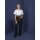 Southside kurze Bistroschürze Denim blau mit hellbraunen Bändern - 5 Schürzen