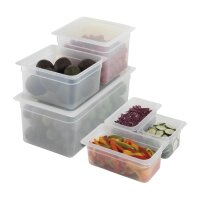 Cambro Polypropylen GN 1/3 Gastronorm-Behälter - 100mm - 4 Behälter