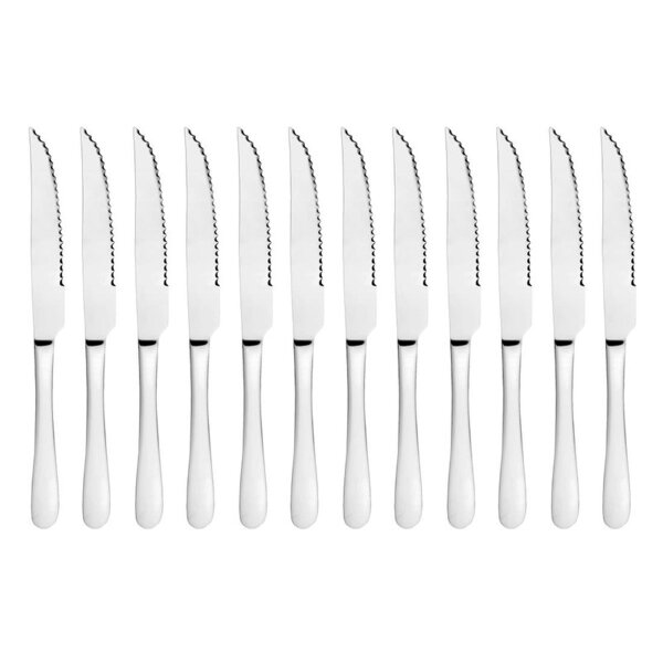 Olympia Buckingham Steakmesser - Edelstahl - 24 Messer - Wellenschliff