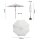 Bolero Runder Sonnenschirm - Grau - Durchmesser 3 Meter
