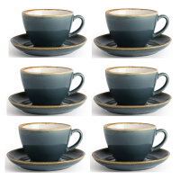 Olympia Kiln Cappuccinotassen + Untertassen Ozean - 34cl...