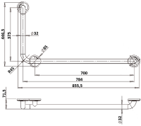 MediQo-line Haltegriff gewinkelt 90° nach links -...
