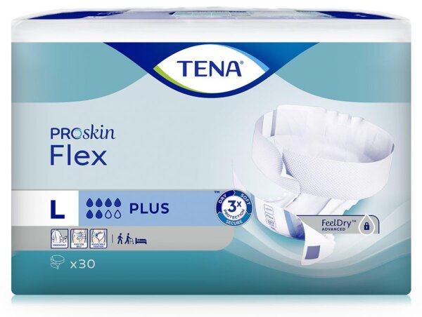 30 TENA ProSkin Flex Plus - Gr. L - Vorlage mit Hüftbund