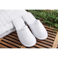 Mitre Essentials Pantoffeln Geschlossene Zehen - weiß - 10 Paar - Einheitsgröße