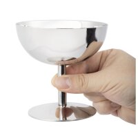 Olympia Eisbecher mit Stiel - 250 ml - Edelstahl - 10 Eisbecher