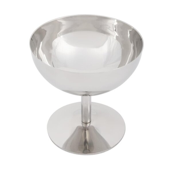 Olympia Eisbecher mit Stiel - 250 ml - Edelstahl - 6 Eisbecher