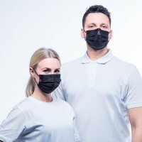 50 Nitras Soft Protect Plus - schwarz - med. Mundschutz -...