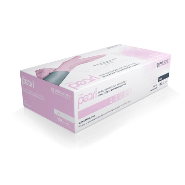 1000 Unigloves Pink Pearl Nitrilhandschuhe - rosa  - Einmalhandschuhe