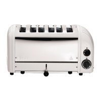 Dualit Toaster 60146 - weiß - 6 Schlitze  - Ausziehbare Krümelschale