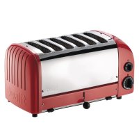 Dualit Toaster 60154 - rot - 6 Schlitze  - Ausziehbare...