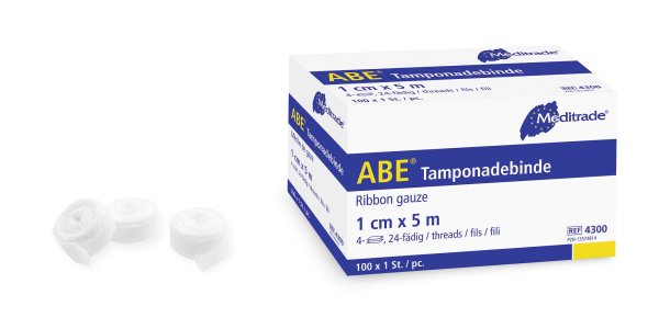 ABE Tamponadebinden - 100 % Baumwolle - EN 14079 - steril