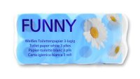 96 Rollen Toilettenpapier FUNNY - 3 - lagig - Zellstoff
