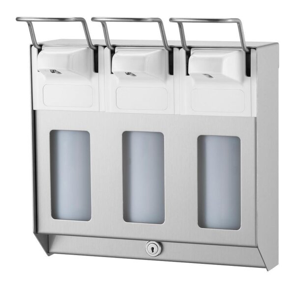 MediQo-line Desinfektionsspender TRIO - Edelstahl - 500 ml - Seifenspender