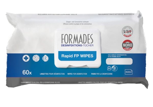 FORMADES Rapid Pur Wipes - Desinfektionstücher - Ready 2 use - 12 x 80 Stück - 22 x 20 cm