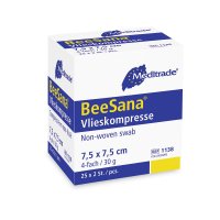 BeeSana Vlieskompressen - steril - 4-fach od. 6-fach - 30 g - verschiedene Größen