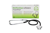 3 Medi-Inn Doppelkopf-Stethoskope - nickelfrei - schwarz