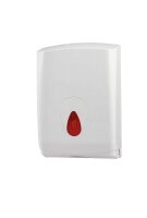 4 PlastiQline Papierhandtuchspender MIDI - Kunststoff - weiß - Handtuchspender
